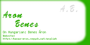 aron benes business card